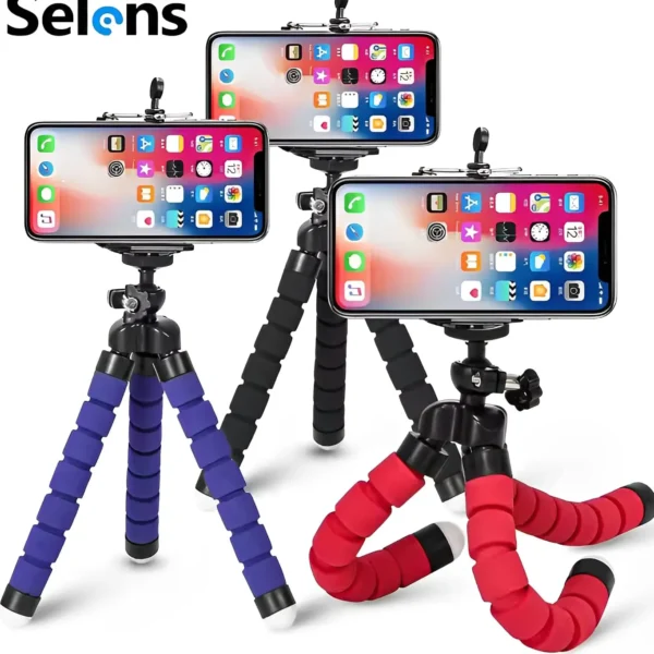 Adjustable Octopus Mobile Tripod Plus Holder Mobile Tripod Stand Flexible Tripod Stand With Mobile Holder (random Color)