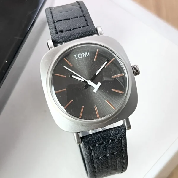 Tomi Original Leather Strap Watch – Waterproof | Box Included | Elegant Design For Everyday Wear