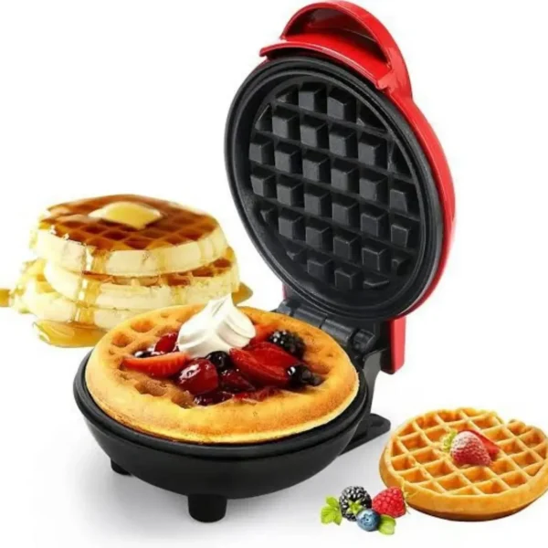 Mini Waffle Maker Breakfast Machine Non Stick Easy Clean (random Color )