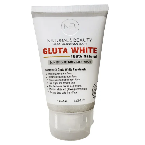 Gluta Skin Brightening Face Wash 120ml – Gentle Deep Cleanser For Radiant, Clear & Smooth Skin, Removes Dirt, Oil & Impurities